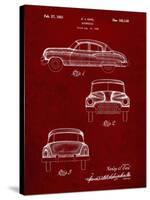 PP134- Burgundy Buick Super 1949 Car Patent Poster-Cole Borders-Stretched Canvas