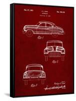 PP134- Burgundy Buick Super 1949 Car Patent Poster-Cole Borders-Framed Stretched Canvas