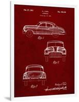 PP134- Burgundy Buick Super 1949 Car Patent Poster-Cole Borders-Framed Giclee Print