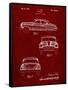 PP134- Burgundy Buick Super 1949 Car Patent Poster-Cole Borders-Framed Stretched Canvas