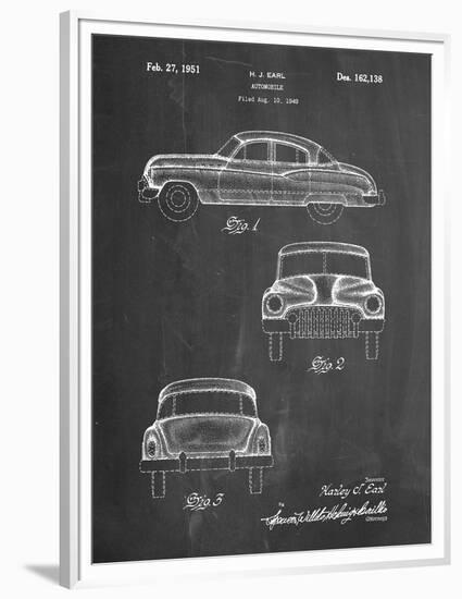 PP134- Chalkboard Buick Super 1949 Car Patent Poster-Cole Borders-Framed Premium Giclee Print