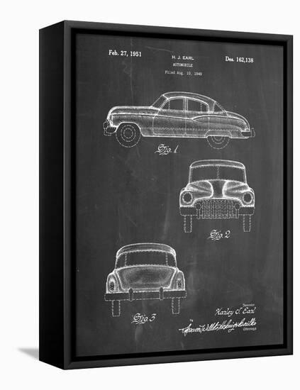 PP134- Chalkboard Buick Super 1949 Car Patent Poster-Cole Borders-Framed Stretched Canvas