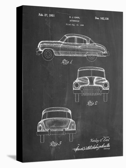 PP134- Chalkboard Buick Super 1949 Car Patent Poster-Cole Borders-Stretched Canvas