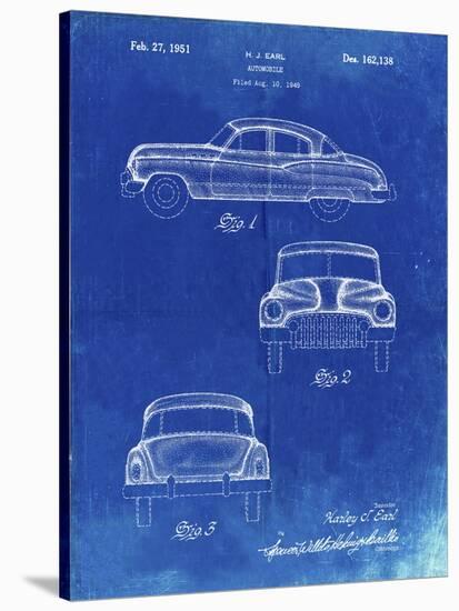 PP134- Faded Blueprint Buick Super 1949 Car Patent Poster-Cole Borders-Stretched Canvas