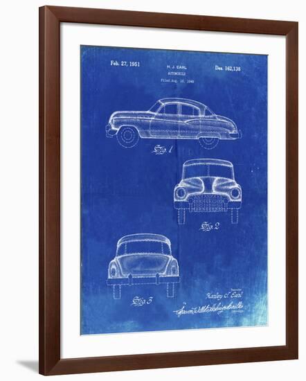 PP134- Faded Blueprint Buick Super 1949 Car Patent Poster-Cole Borders-Framed Giclee Print