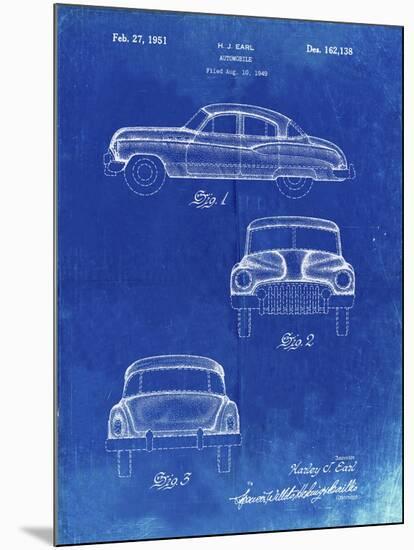 PP134- Faded Blueprint Buick Super 1949 Car Patent Poster-Cole Borders-Mounted Giclee Print