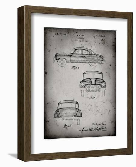 PP134- Faded Grey Buick Super 1949 Car Patent Poster-Cole Borders-Framed Giclee Print