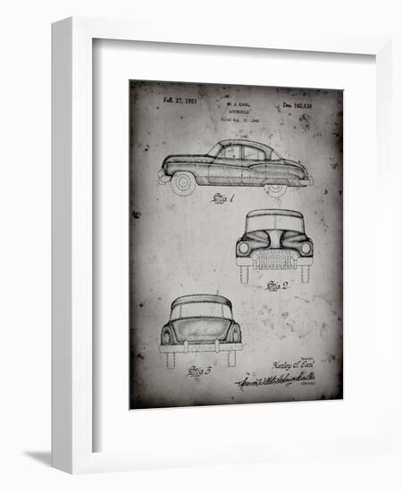 PP134- Faded Grey Buick Super 1949 Car Patent Poster-Cole Borders-Framed Giclee Print