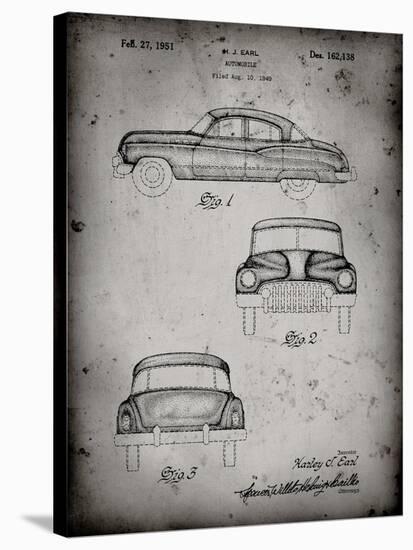 PP134- Faded Grey Buick Super 1949 Car Patent Poster-Cole Borders-Stretched Canvas