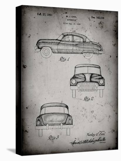 PP134- Faded Grey Buick Super 1949 Car Patent Poster-Cole Borders-Stretched Canvas