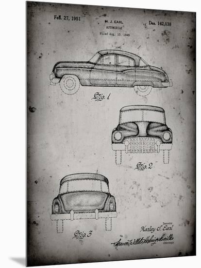 PP134- Faded Grey Buick Super 1949 Car Patent Poster-Cole Borders-Mounted Premium Giclee Print