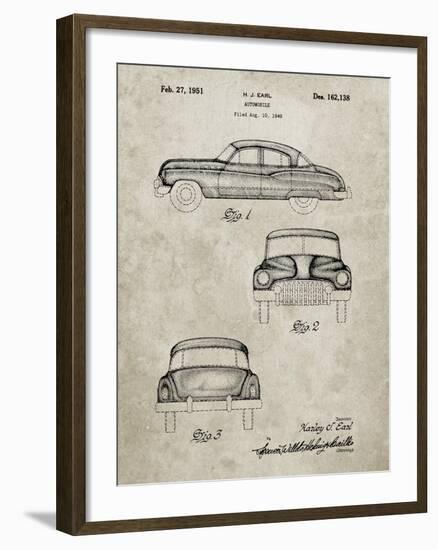 PP134- Sandstone Buick Super 1949 Car Patent Poster-Cole Borders-Framed Premium Giclee Print