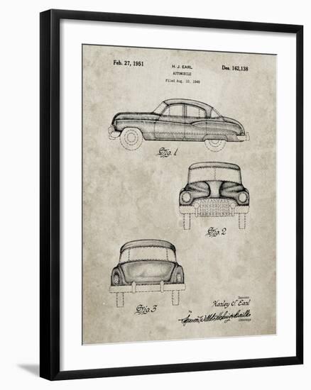 PP134- Sandstone Buick Super 1949 Car Patent Poster-Cole Borders-Framed Premium Giclee Print