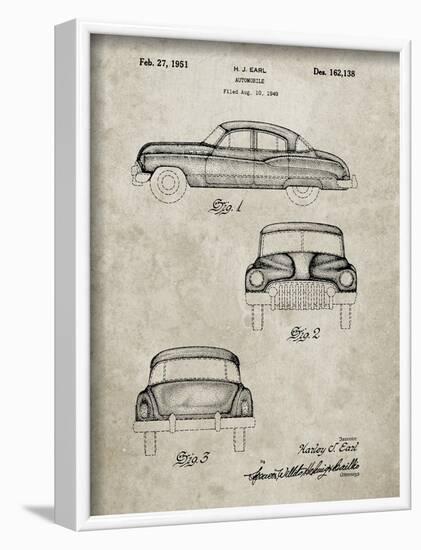 PP134- Sandstone Buick Super 1949 Car Patent Poster-Cole Borders-Framed Giclee Print