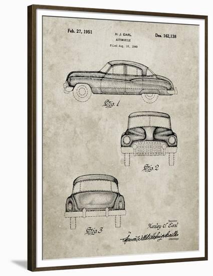 PP134- Sandstone Buick Super 1949 Car Patent Poster-Cole Borders-Framed Premium Giclee Print