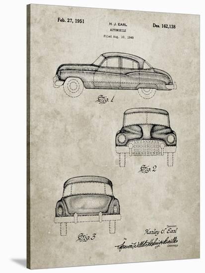 PP134- Sandstone Buick Super 1949 Car Patent Poster-Cole Borders-Stretched Canvas