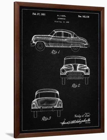 PP134- Vintage Black Buick Super 1949 Car Patent Poster-Cole Borders-Framed Giclee Print