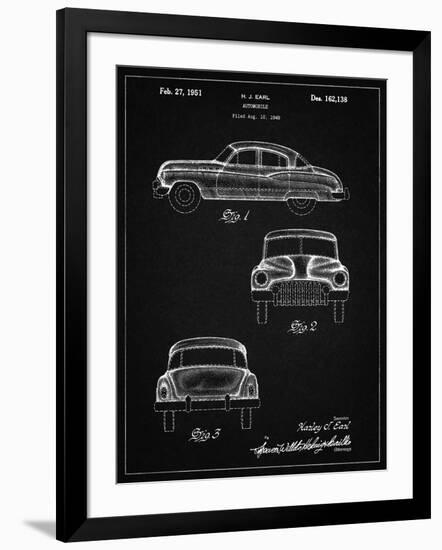 PP134- Vintage Black Buick Super 1949 Car Patent Poster-Cole Borders-Framed Giclee Print