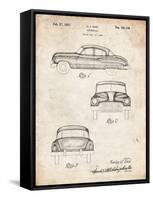 PP134- Vintage Parchment Buick Super 1949 Car Patent Poster-Cole Borders-Framed Stretched Canvas