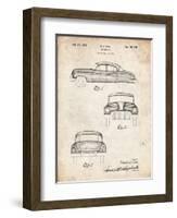 PP134- Vintage Parchment Buick Super 1949 Car Patent Poster-Cole Borders-Framed Giclee Print