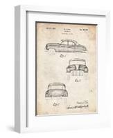 PP134- Vintage Parchment Buick Super 1949 Car Patent Poster-Cole Borders-Framed Giclee Print