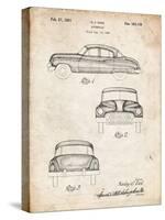 PP134- Vintage Parchment Buick Super 1949 Car Patent Poster-Cole Borders-Stretched Canvas