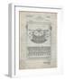 PP135- Antique Grid Parchment Dayton Portable Typewriter Patent Poster-Cole Borders-Framed Giclee Print