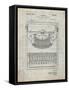 PP135- Antique Grid Parchment Dayton Portable Typewriter Patent Poster-Cole Borders-Framed Stretched Canvas