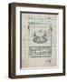 PP135- Antique Grid Parchment Dayton Portable Typewriter Patent Poster-Cole Borders-Framed Giclee Print