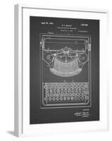 PP135- Black Grid Dayton Portable Typewriter Patent Poster-Cole Borders-Framed Giclee Print