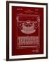 PP135- Burgundy Dayton Portable Typewriter Patent Poster-Cole Borders-Framed Giclee Print