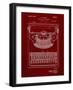 PP135- Burgundy Dayton Portable Typewriter Patent Poster-Cole Borders-Framed Giclee Print