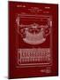 PP135- Burgundy Dayton Portable Typewriter Patent Poster-Cole Borders-Mounted Giclee Print