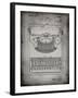 PP135- Faded Grey Dayton Portable Typewriter Patent Poster-Cole Borders-Framed Giclee Print