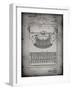 PP135- Faded Grey Dayton Portable Typewriter Patent Poster-Cole Borders-Framed Giclee Print