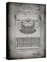 PP135- Faded Grey Dayton Portable Typewriter Patent Poster-Cole Borders-Stretched Canvas