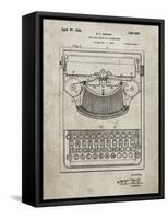 PP135- Sandstone Dayton Portable Typewriter Patent Poster-Cole Borders-Framed Stretched Canvas