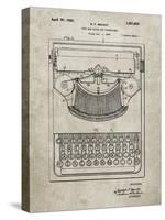 PP135- Sandstone Dayton Portable Typewriter Patent Poster-Cole Borders-Stretched Canvas