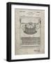 PP135- Sandstone Dayton Portable Typewriter Patent Poster-Cole Borders-Framed Giclee Print