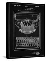 PP135- Vintage Black Dayton Portable Typewriter Patent Poster-Cole Borders-Stretched Canvas