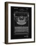 PP135- Vintage Black Dayton Portable Typewriter Patent Poster-Cole Borders-Framed Giclee Print