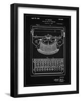 PP135- Vintage Black Dayton Portable Typewriter Patent Poster-Cole Borders-Framed Giclee Print