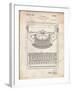 PP135- Vintage Parchment Dayton Portable Typewriter Patent Poster-Cole Borders-Framed Giclee Print