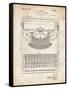 PP135- Vintage Parchment Dayton Portable Typewriter Patent Poster-Cole Borders-Framed Stretched Canvas