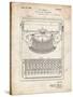 PP135- Vintage Parchment Dayton Portable Typewriter Patent Poster-Cole Borders-Stretched Canvas