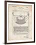 PP135- Vintage Parchment Dayton Portable Typewriter Patent Poster-Cole Borders-Framed Giclee Print