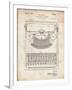 PP135- Vintage Parchment Dayton Portable Typewriter Patent Poster-Cole Borders-Framed Giclee Print