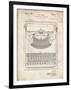 PP135- Vintage Parchment Dayton Portable Typewriter Patent Poster-Cole Borders-Framed Giclee Print