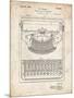 PP135- Vintage Parchment Dayton Portable Typewriter Patent Poster-Cole Borders-Mounted Giclee Print