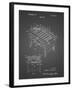 PP136- Black Grid Foosball Game Patent Poster-Cole Borders-Framed Giclee Print